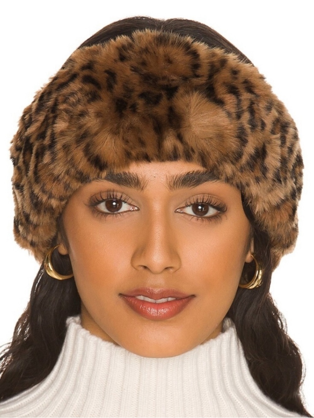 NWT Apparis x Revolve Faux Fur Headband Leopard One Size